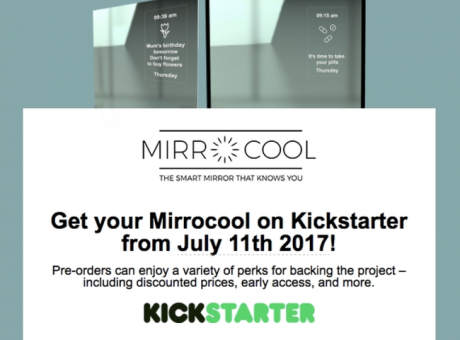 Mark your Calendar: July 11, 2017, MirroCool, the Only Smart Mirror with Facial Gestures Recognition Coming to Kickstarter